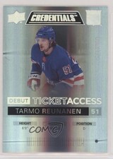 2021 Upper Deck Credentials Debut Ticket Access /999 Tier 1 Tarmo Reunanen 0ih9