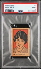 1926 W512 Irene Rich #11 Hand Cut PSA 9 MINT Strip Card Actress (Pop 2 -Highest)