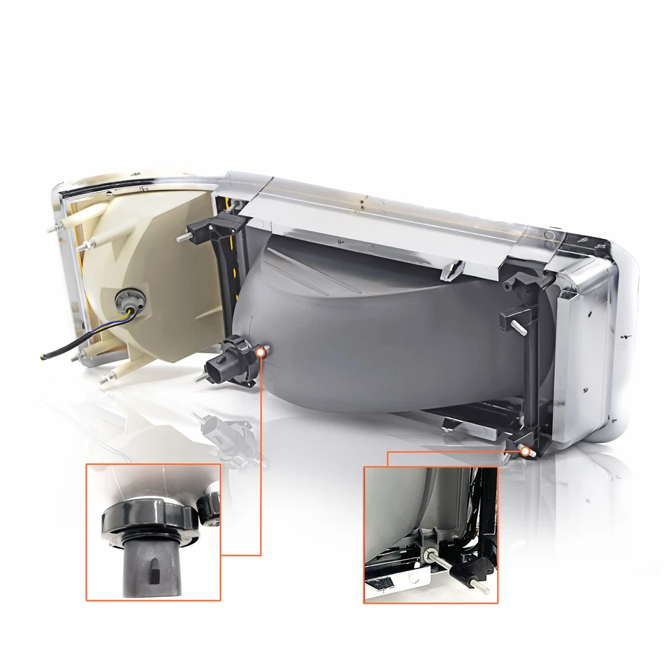 Mack CH 600 1990 - 2006 Driver Left Side Headlight with Corner Turn Bulb Foto 4 de 4