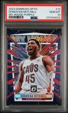 2023 PANINI DONRUSS OPTIC MY HOUSE PURPLE #13 DONOVAN MITCHELL PSA 10