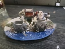 Noah's Ark Mini Tea Set Decorative Figurines Elephants Noah Zebra