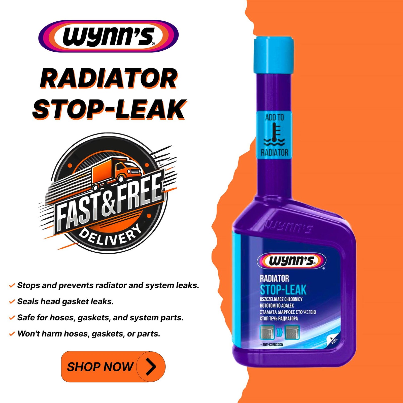 2x Wynns Car Radiator Stop Leak Sealant Antifreeze Coolant Repair Additive 325ml - Image 9