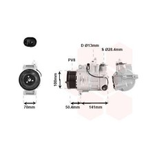 3000K431 VAN WEZEL Kompressor, Klimaanlage