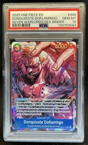 2025 One Piece Seven Warlords Donquixote Doflamingo #op07-048 PSA 10