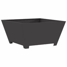 Fire Pit Steel Outdoor Square Heating for Portable Rust-Resistant Wood  vidaXL
