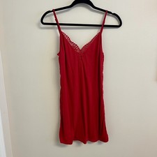 Victorias Secret red lace slip dress lingerie womens S coquette romantic fairy