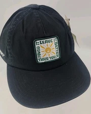 NWT Parks Project Hat Cap Strap Back Black Leave It Better Than You Found It 