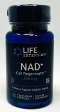 Life Extension NAD+ 300mg Nicotinamide Riboside, 30 Capsules EXP: 6/2027