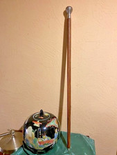 VTG Engraved Brass Wooden Swagger Stick Walking Cane