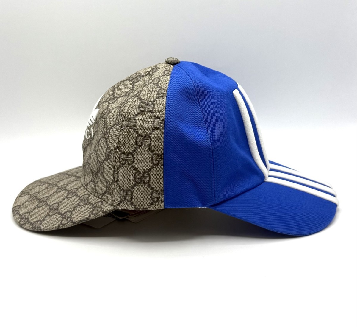 New Gucci x Adidas Double Sided Baseball Cap Hat L 59 cm Beige
