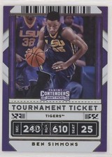 2020-21 Panini Contenders Draft Picks Tournament Ticket 5/49 Ben Simmons #14 0b0