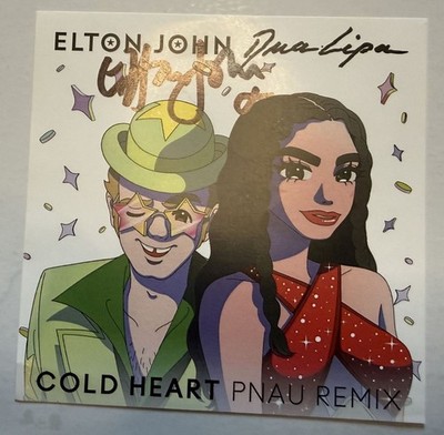 Elton John Signed Autographed ''Cold Heart'' Music CD Compact Disc Insert