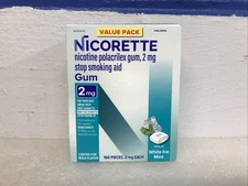 Nicorette Gum 2mg 160 Pieces White Ice Mint 04/2027 New Sealed