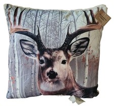 Home Decor Deer Stag Pillow Hunting Outdoors Size 18X5X18 NWT