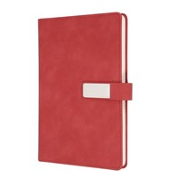 20,8X14 Cm Liniertes Notizbuch Leder Rot 100 Seiten 80 G/M²