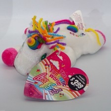 Lisa Frank Markie Unicorn Beanbag Plush Rainbow Mane Series One with Tag