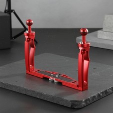 Double Handle Camera Tray Anti-Slip Footage Stabilizer Holder 1 Inch Ball Clamp