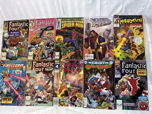 10 Old Vintage Comics Job Lot Bundle Marvel Dc Super Hero’s Hulk Spider-man