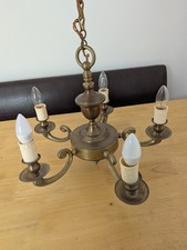 Brass Victorian Chandelier Light Fitting Vintage Style Pendant
