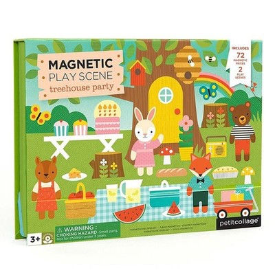 Petit Collage Baumhaus Party magnetische Spielszene Set, tragbar, bildschirmfrei Spaß