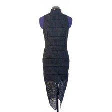 Dance & Marvel Black Lace Short Sleeve Dress Women’s Size Medium