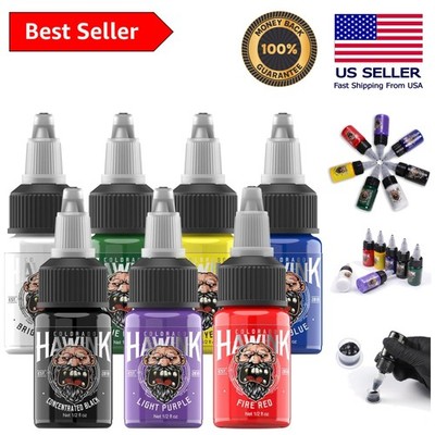 Tattoo Ink Pigment Set, 15ml Bottles - Perfect for Shading & Lining Techniques