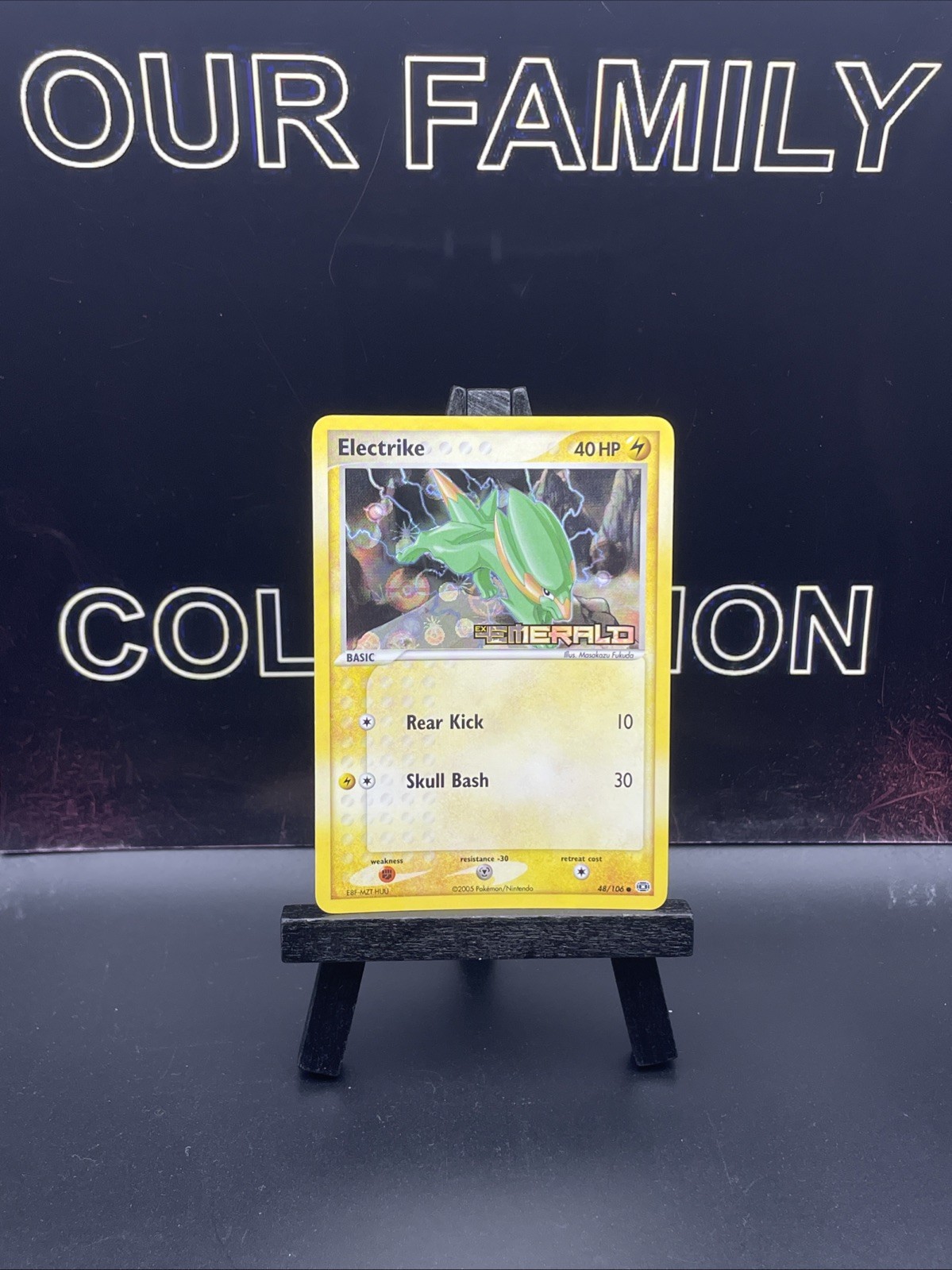 Pokémon TCG Electrike EX Emerald 48/106 Reverse Holo stamped 2005 NM