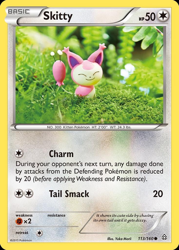 Pokemon Skitty (113/175) Primal Clash LP REVERSE HOLO