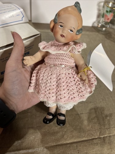 Artist Jeannie DiMauro Bisque "Elizabeth" Reproduction German Heubach Doll 8" - Picture 9 of 24