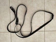 BLACK WEBBING REINS 108 inches long 2cms wide grippy inside