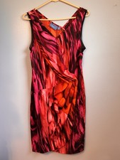 Simply Vera Vera Wang Rad And Black Sleeveless Sheath Dress