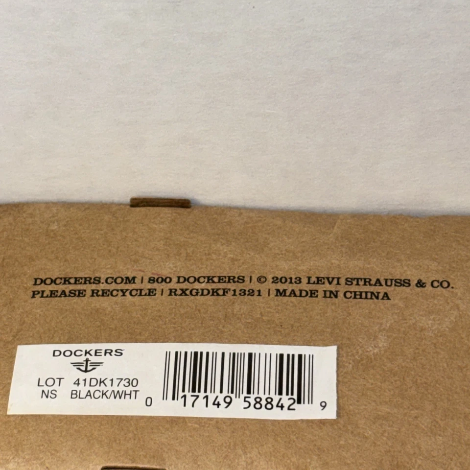 Pañuelos Dockers 6 piezas blanco y negro 100 % algodón nuevos con etiquetas Foto 4 de 4