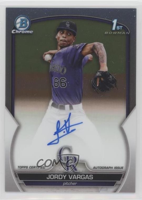 2023 Bowman Chrome Prospect Auto Jordy Vargas #CPA-JVG