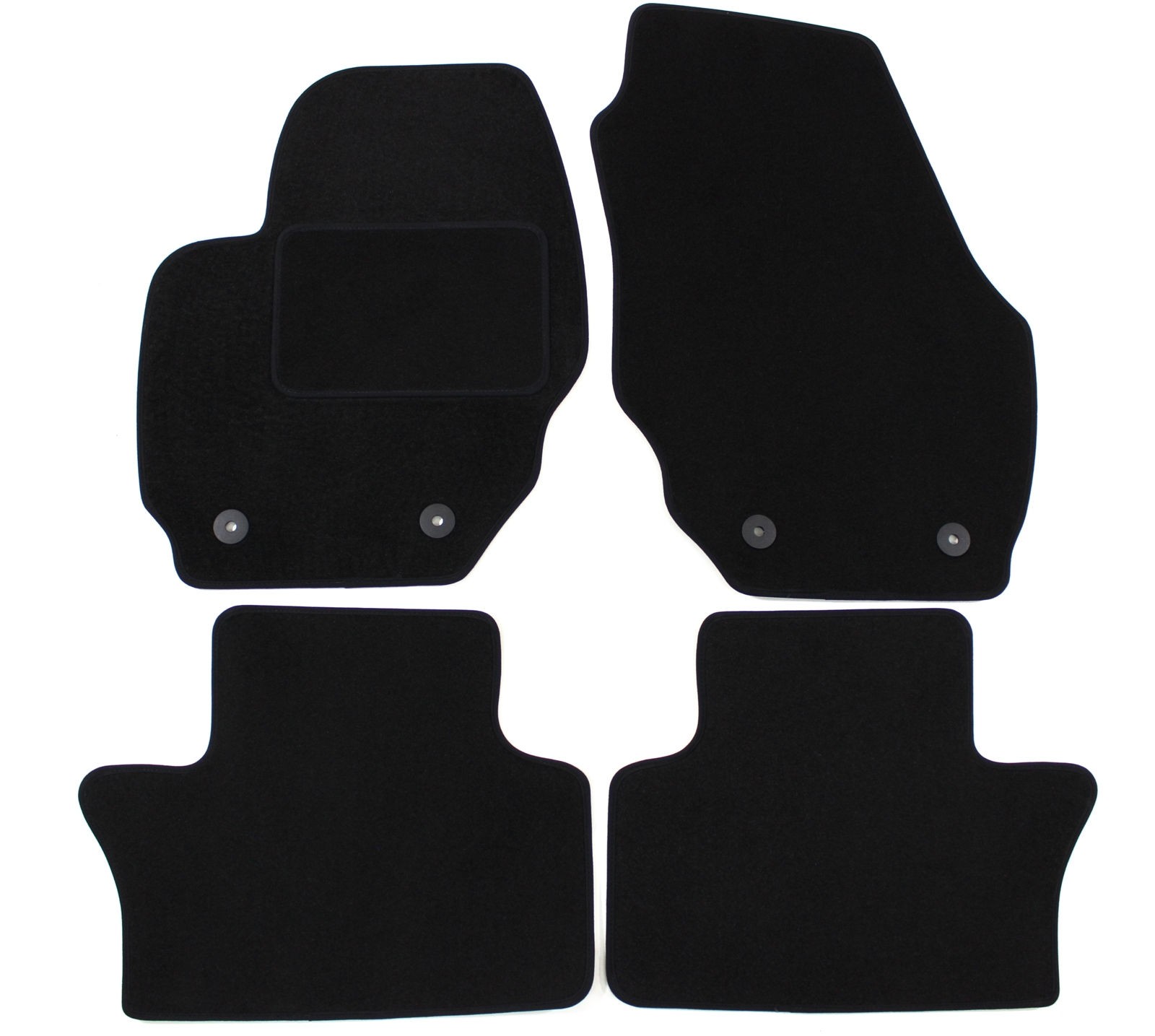 Tapis de sol en velours sur mesure pour Volvo XC-70 (2008-2016) - Lot de 4 pièces