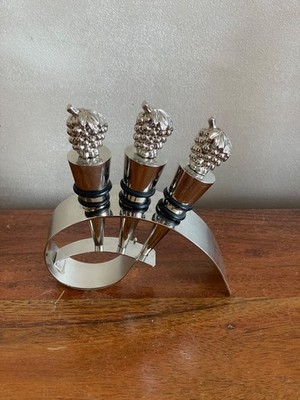 vintage silver metal champagne corks, wine, liqueur