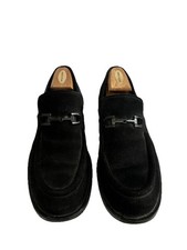 Vintage Very Good Cond. Gucci Black Suede Men's US 12D Loafers - UK 11 / EU 47