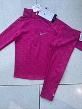 Girls Nike Dri-Fit 1/4 Zip Tracksuit-Pink-Age 3-4 Years-BNWT