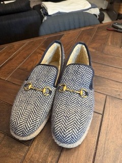 Gucci Horsebit Hausschuhe / Loafer mit Lammfell Größe 45!