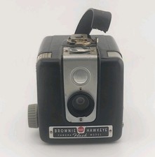 Kodak Brownie Hawkeye Flash Model Camera Vintage Untested Strap Damage