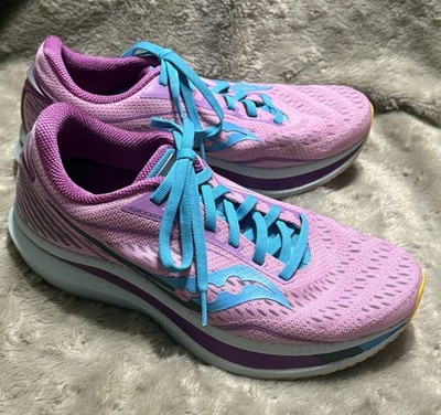 Saucony Endorphin Speed Running Marathon Tennis Shoes Pink Purple Blue Womens 9