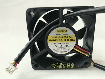 1pcs  COLORFUL CF-12625BA DC12V 0.32A 6025 Double   6CM Fan 3pin #zb