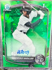 2025 Bowman Chrome Sapphire #CPS-AA Ashly Andujar Green Autograph /99