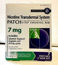 Habitrol Nicotine Transdermal System Patch 7 mg Step 3, 4 Boxes 28 Patches