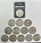 Lot of (13) 1935 Peace Silver Dollars ~ 1935-P x 10 ~ 1935-S x 3