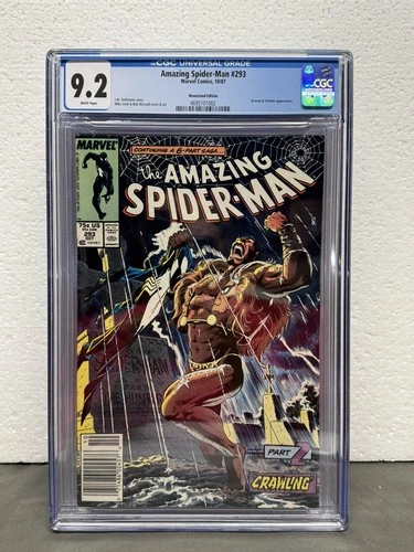 AMAZING SPIDER-MAN #293 CGC 9.2 NEWSSTAND (Oct 1987, Marvel) KRAVENS LAST HUNT 2