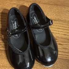 Girls Toddler Size 10 Revolution Dancewear Tap Shoes, Black