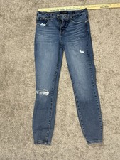 Women’s Lucky Brand Los Angeles Jeans 4 / 27 Ankle USA Made Ripped Blue