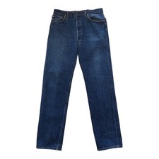 Vintage 90s Levi's 501 Jeans Mens 34x33 Actual USA Made Dark Wash Button Fly