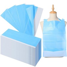 Disposable Adult Bibs with Crumb Catcher 14.1"x23.6" Bibs for Elderly Eating ...