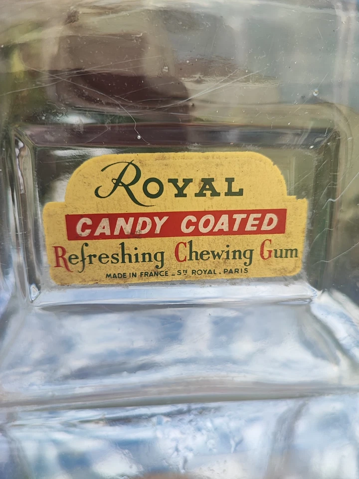 Rare Distributeur Publicitaire Royal, Bocal Bonbons/ Sucette , Épicerie Ancienne - Photo 4/4